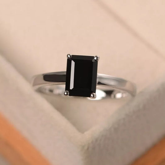 BLACK Diamond RING ( Adjustable Size )